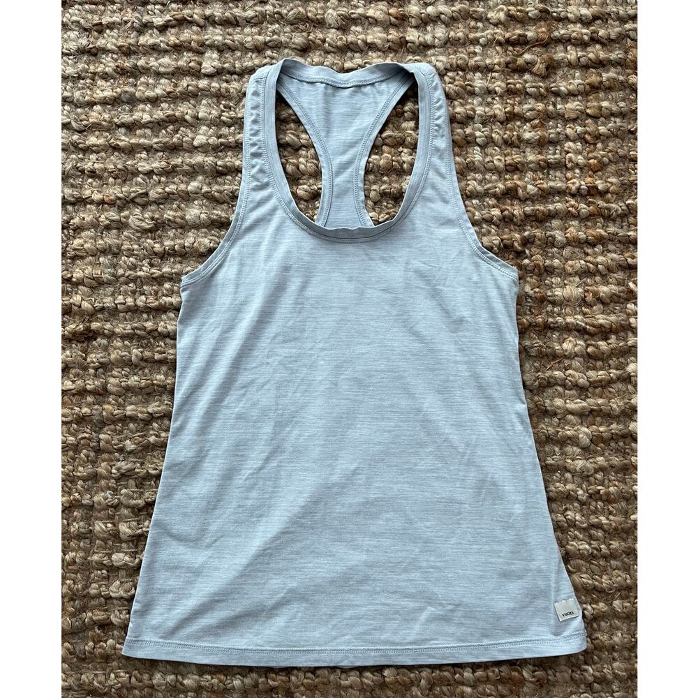 Vuori Light Gray Racerback Tank Top Athletic Yoga Workout Activewear XS (Est)